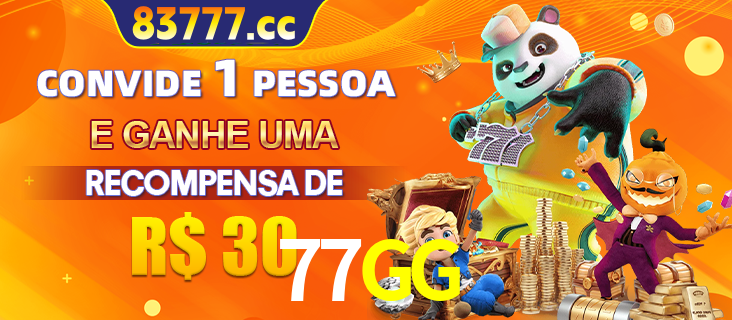 Banner institucional da 77GG sobre parceria de marcas e criação de uma marca de excelência, apresentando os mascotes de jogos populares como o Fortune Tiger.
