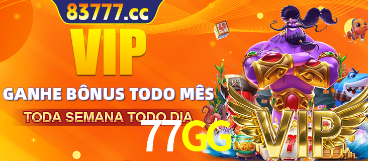 Banner promocional do 77GG oferecendo 100% de recompensas adicionais contínuas para quem fizer o login diário (Daily sign-in), com um mascote de coelho.