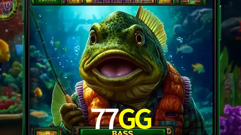 Personagem de peixe pescador do popular jogo de slot com tema de pescaria, uma das emocionantes opções de caça-níqueis para jogar e ganhar no cassino 77GG.